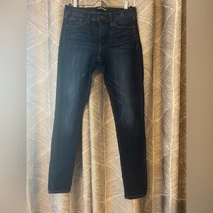 EXPRESS Dark Denim Mid Rise Leggings - Size 4R